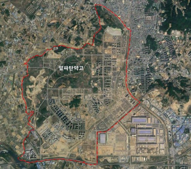 평택 고덕국제화계획지구 위성사진./LH