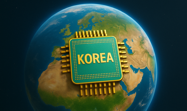 K-반도체가 글로벌 시장을 주도하는 상징적 이미지를 표현한 그래픽./챗GPT-5 생성 이미지