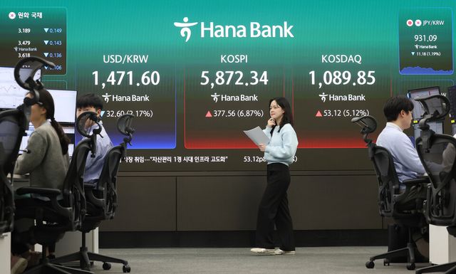 코스피가 8일 미국과 이란 간 휴전 합의 영향으로 7% 가까이 급등했다. /사진=연합뉴스