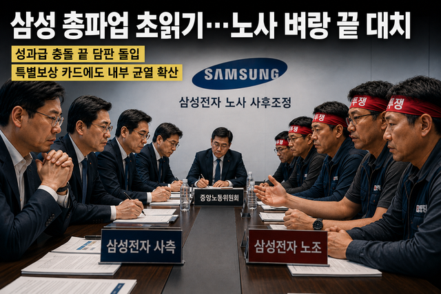 삼성전자 노사가 11일부터 12일까지 중앙노동위원회 주관 사후조정 절차에 돌입한다./ChatGPT이미지