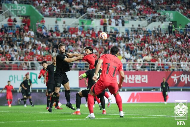 축구 대표팀은 2023년 6월 대전월드컵경기장에서 엘살바도르와 비겼다. /대한축구협회 제공