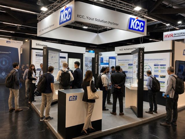 독일 뉘른베르크에서 열린 PCIM 2026 KCC 전시 부스 전경./ KCC