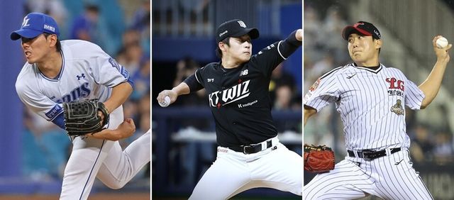 김재윤(왼쪽부터), 박영현, 손주영. /삼성 라이온즈, KT 위즈, LG 트윈스 제공