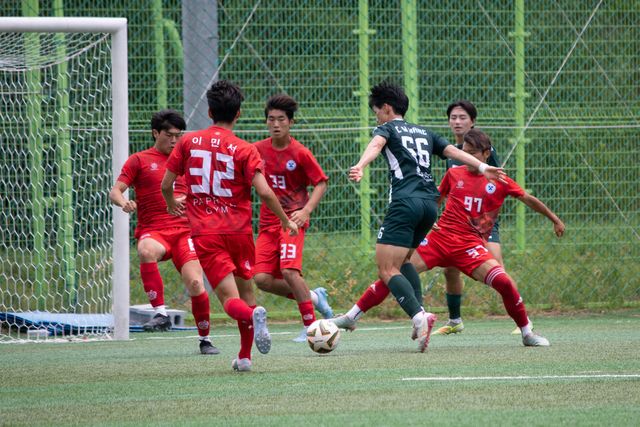2일 동명대와 배재대의 6조 1차전 경기 장면. /한국대학축구연맹 제공