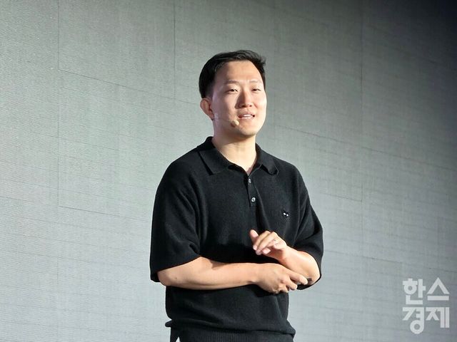 이형진 마이노멀 대표가 28일 열린 아임웹 ‘브랜드콘 26’에서 발언하고 있다./김종효 기자