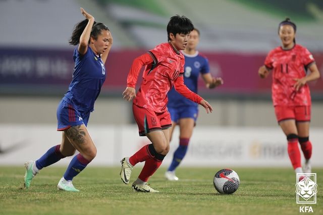 아시안게임에 나서는 지소연. /대한축구협회 제공