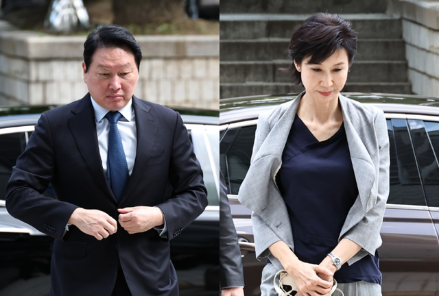 최태원 SK그룹 회장과 노소영 아트센터 나비 관장. 연합뉴스 제공&nbsp;