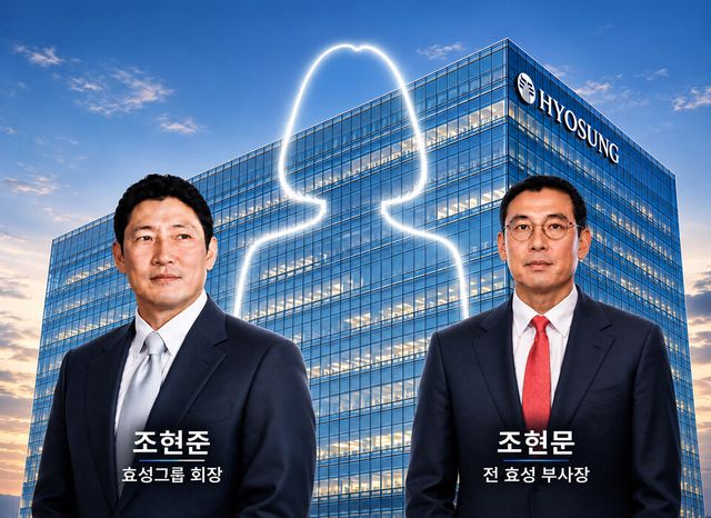조현준 효성그룹 회장과 조현문 효성 전 부사장 이미지.