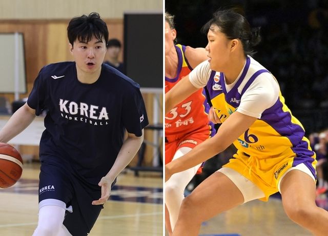 이현중(왼쪽)과 박지현. /연합뉴스