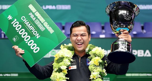 응우옌쩐타인타오가 우승 후 세리머니하고 있다. /PBA 제공
