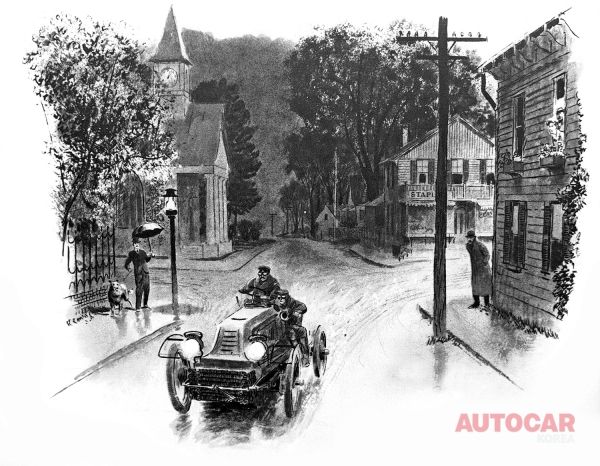 스코처스에서 포착한 심야 테스트 주행 장면<br>