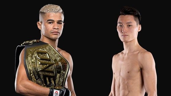 사진=ONE Championship 제공(제6대 ONE 종합격투기 밴텀급 챔피언 파브리시우 안드라지(왼쪽), 랭킹 3위 및 타이틀 도전자 권원일.)