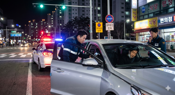 사진=음주운전 중 도로서 잠든 대전 현직 경찰관 적발 (AI 생성)