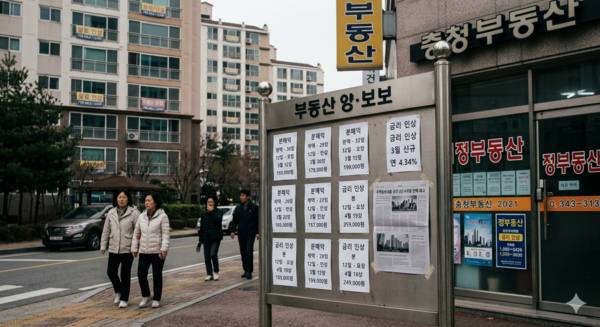 사진=주담대 4.34%…충청주택시장 ‘매매→임차’ 심화 (AI 생성)