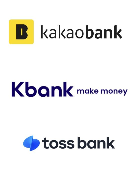 카카오뱅크·케이뱅크·토스뱅크 CI [각 사]