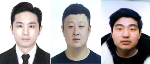 (왼쪽부터)이경우(36), 황대한(36), 연지호(30). [연합뉴스]