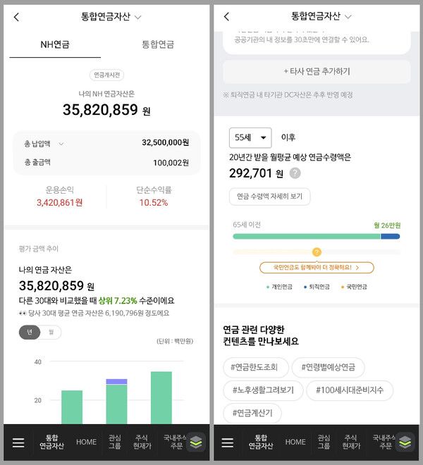 NH투자증권이 ‘통합연금자산 서비스’를 오픈한다. [NH투자증권]