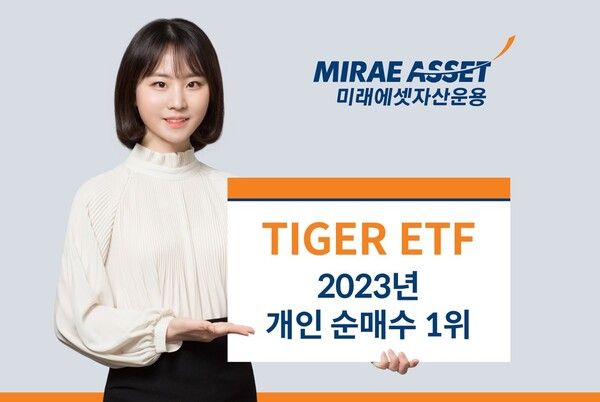 미래에셋자산운용의 ‘TIGER ETF’가 2023년 개인 순매수 1위를 달성했다. [미래에셋자산운용]