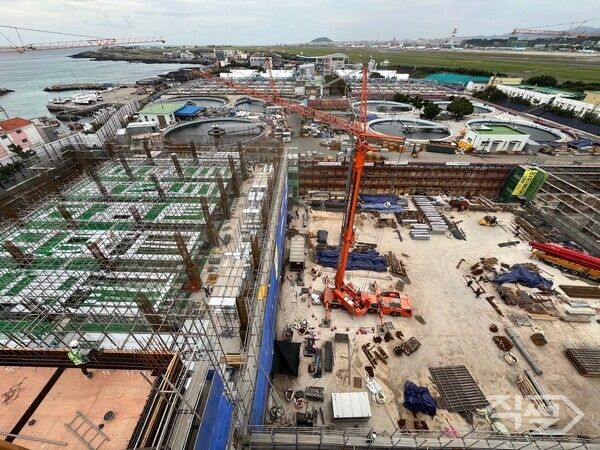 제주공공하수처리장 현장 전경 [금호건설]