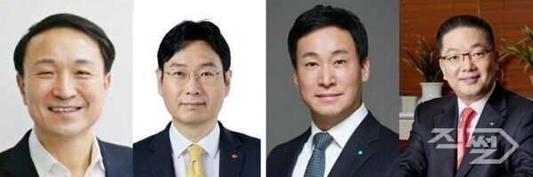 (왼쪽부터)&nbsp;문동권 신한카드 대표, 이창권 KB국민카드 대표, 박완식 우리카드 대표, 이호성 하나카드 대표 [각 사]