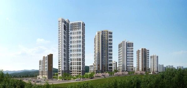 울산 '다운2지구 우미린 어반파트' 투시도. [우미건설]