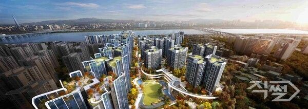 ‘래미안 글로우힐즈 한남’ 중앙광장 조감도 [삼성물산]
