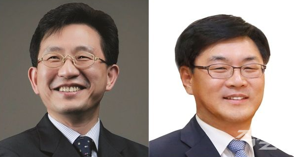 (왼쪽부터) 정경구 HDC현대산업개발 신임 대표이사와 김회언 HDC 신임 대표이사 [HDC현대산업개발]