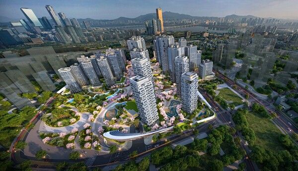 노량진1구역 오티에르 동장 조감도. [포스코이앤씨]