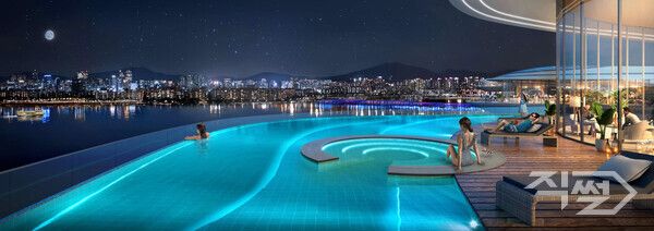 현대건설이 한남4구역 30블록에 제안하는 '스카이 인티니피 풀' [현대건설]