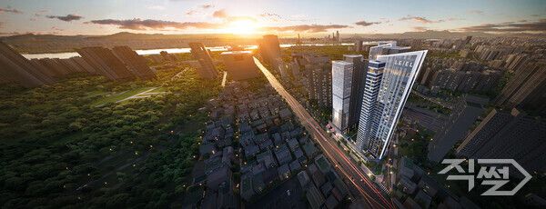 &nbsp;신용산역북측 제1구역 특화 설계 조감도 [롯데건설]