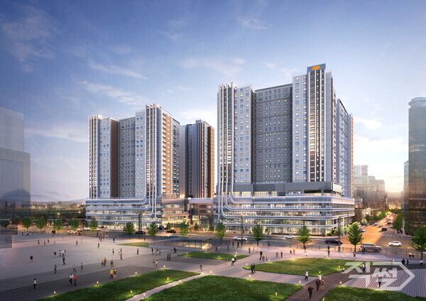 'e편한세상 동대구역 센텀스퀘어' 단지 투시도 [DL이앤씨]