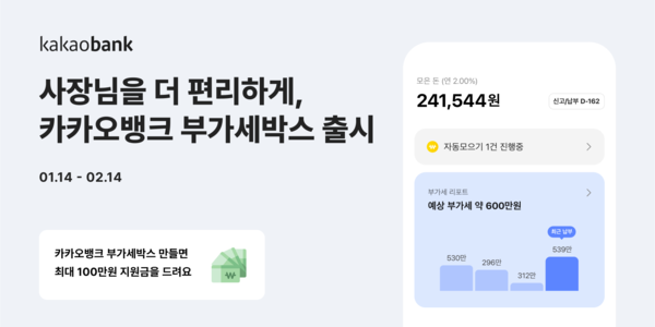 카카오뱅크 부가세박스. [카카오뱅크]