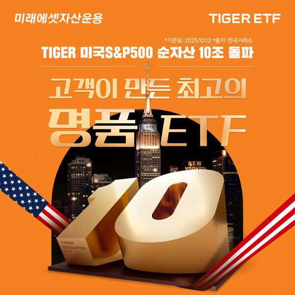 ‘TIGER&nbsp;미국S&P500 ETF’. [미래에셋자산운용]