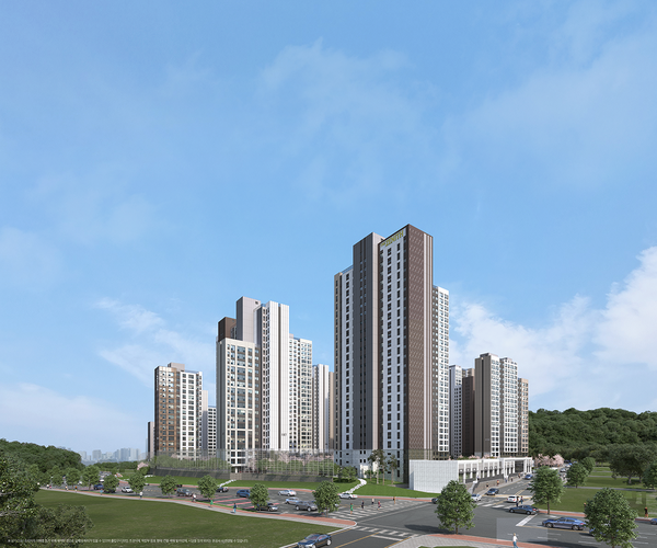 두산건설, '두산위브더제니스 청주 센트럴파크' 투시도. [두산건설]