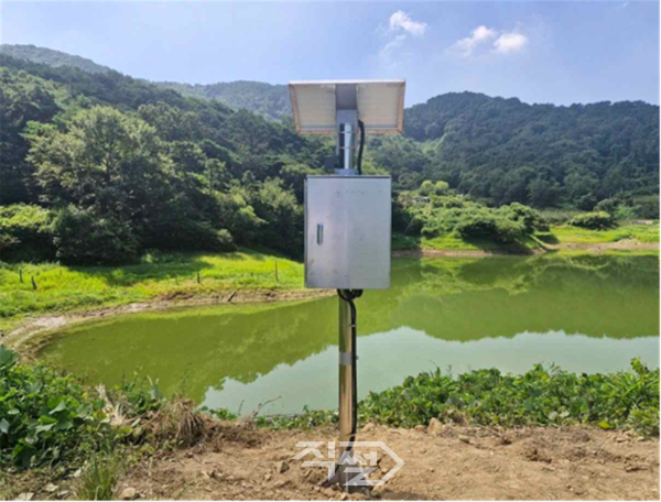 우동3저수지 설치모습. [김해시]