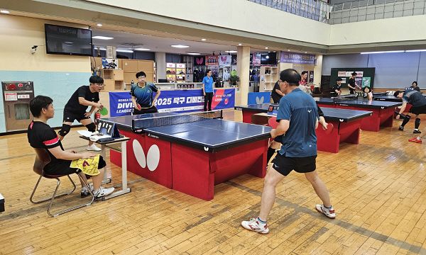 2025 탁구 디비전리그 서울 예선리그 경기 모습.