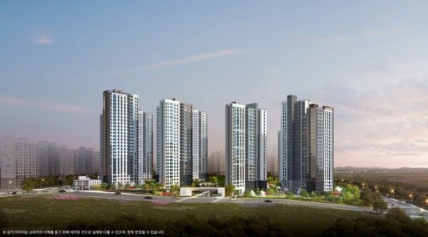 두산위브더제니스 센트럴 천안 투시도(석경). [두산건설]