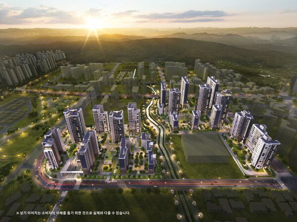 엘리프 한신더휴 수원 통합 조감도. [계룡건설 컨소시엄]