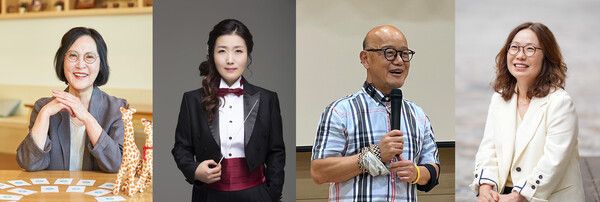 교보교육재단 ‘제27회 교보교육대상’ 수상자. 왼쪽부터 캐서린 한 한국NVC센터 고문(참사람육성 부문), 김영래 신일중학교 교사(창의인재육성 부문), 송악마을교육네트워크 오늘 김태곤 대표(평생교육 부문), 어린이날다 사회적협동조합 정채민 이사장(미래혁신 부문). [교보생명]