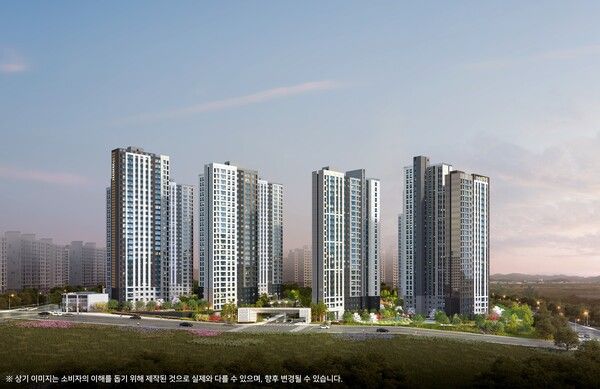 두산위브더제니스 센트럴 천안 투시도(석경). [두산건설]