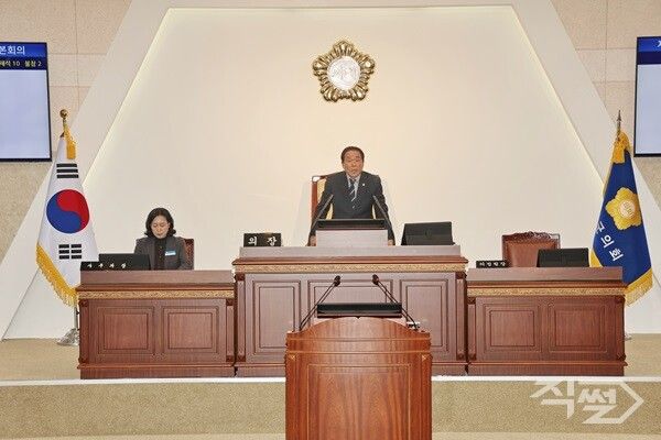 제286회 임시회 진행 모습. [의성군의회]