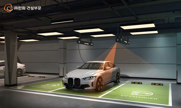 한화 건설부문 차세대 전기차충전시스템 EV에어스테이션. [한화 건설부문]