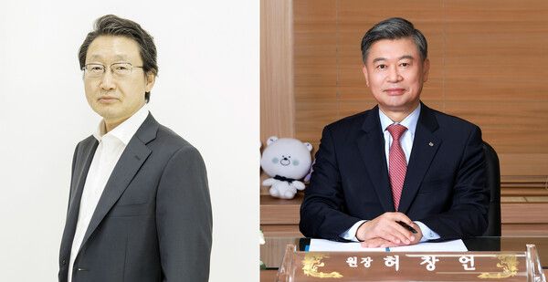 대산신용호기념사업회 ‘제20회 대산보험대상’ 수상자. (왼쪽부터) 류근옥 서울과학기술대 명예교수(보험학술연구 부문), 보험개발원 허창언 원장(보험산업발전 부문). [교보생명]