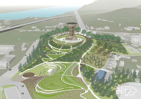 친환경 목조전망대 설계 공모 당선작. [달성군]