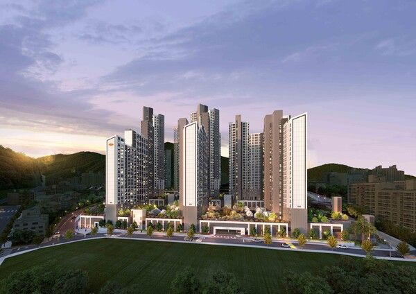 'e편한세상 센텀 하이베뉴' 단지 투시도. [DL이앤씨]