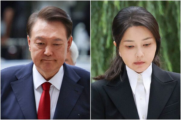 윤석열 전 대통령(왼쪽)과 김건희. [이하 연합뉴스]
