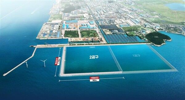 군산항 제2준설토투기장 2공구 축조공사 위치도. [동부건설]