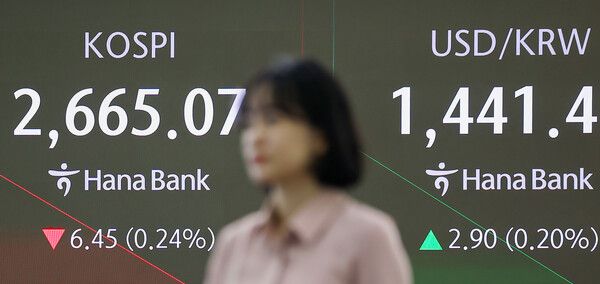 20일 서울 중구 하나은행 딜링룸 모습. [연합뉴스]