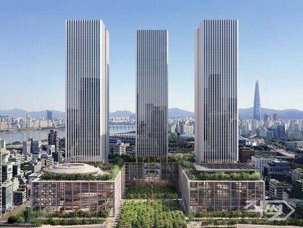 현대차그룹이 서울시에 제출한 GBC 변경 조감도. [서울시]