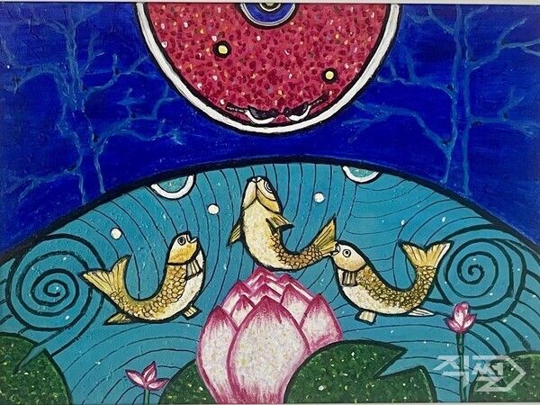 이주영 작가가 그린 ‘꿈꾸는 아이들’. [성백갤러리]